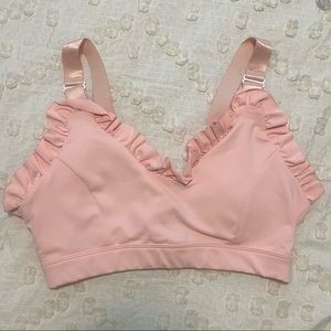Pink sports bra